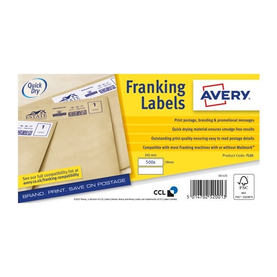 Avery franking labels fl01